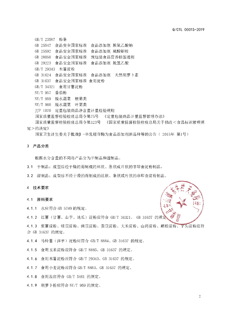Q/CTL 0001S-2019 标准预览
