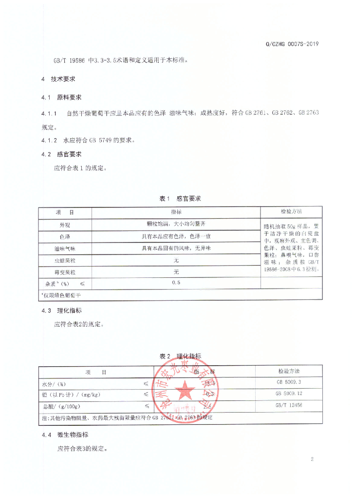 Q/CZHG 0007S-2019 标准预览