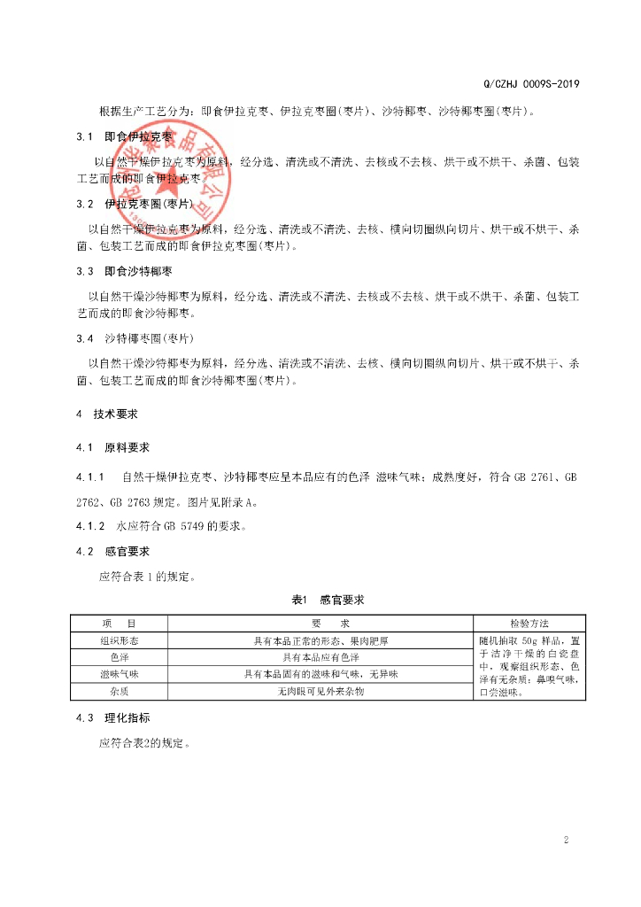 Q/CZHJ 0009S-2019 标准预览