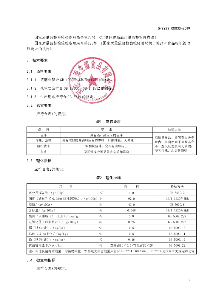Q/ZYSY 0003S-2019 标准预览