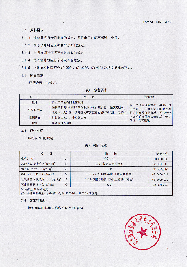 Q/ZYWJ 0002S-2019 标准预览