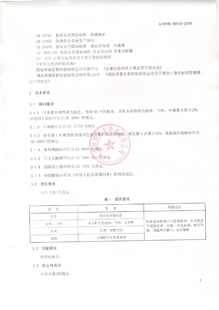 Q/HYHN 0012S-2019 标准预览