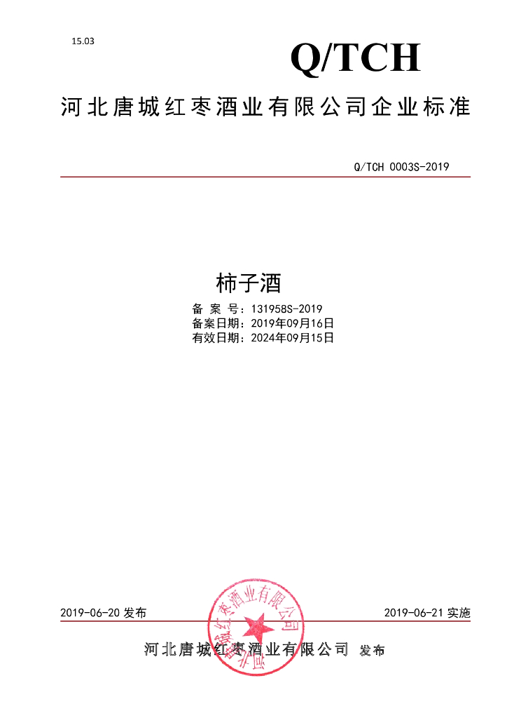Q/TCH 0003S-2019 标准预览