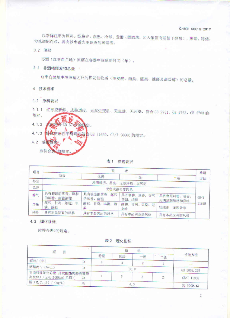 Q/WGH 0001S-2019 标准预览
