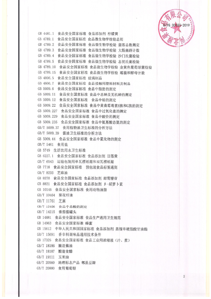 Q/YG 0003S-2019 标准预览