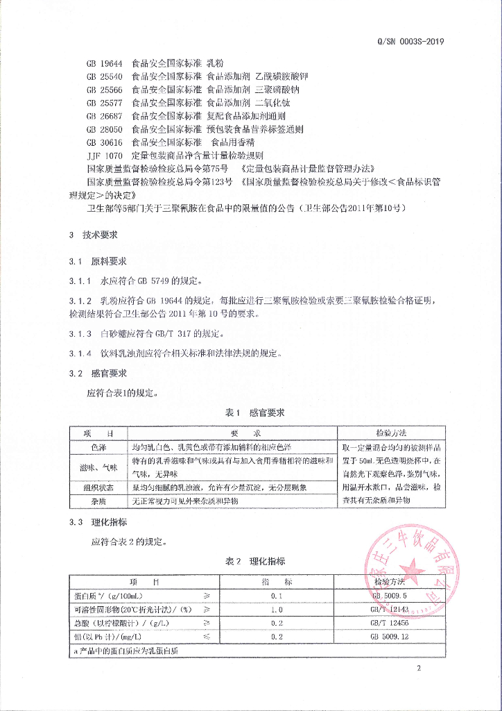 Q/SN 0003S-2019 标准预览