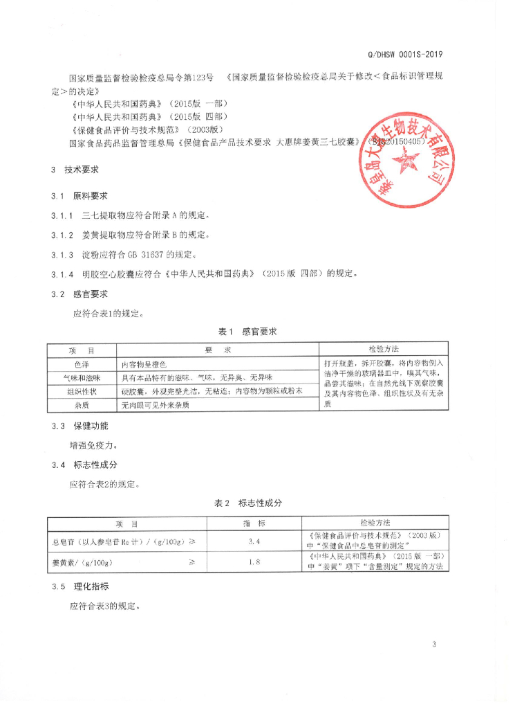 Q/DHSW 0001S-2019 标准预览