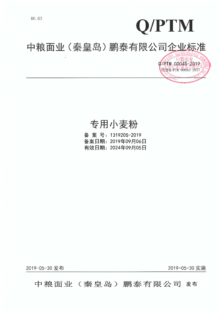Q/PTM 0004S-2019 标准预览