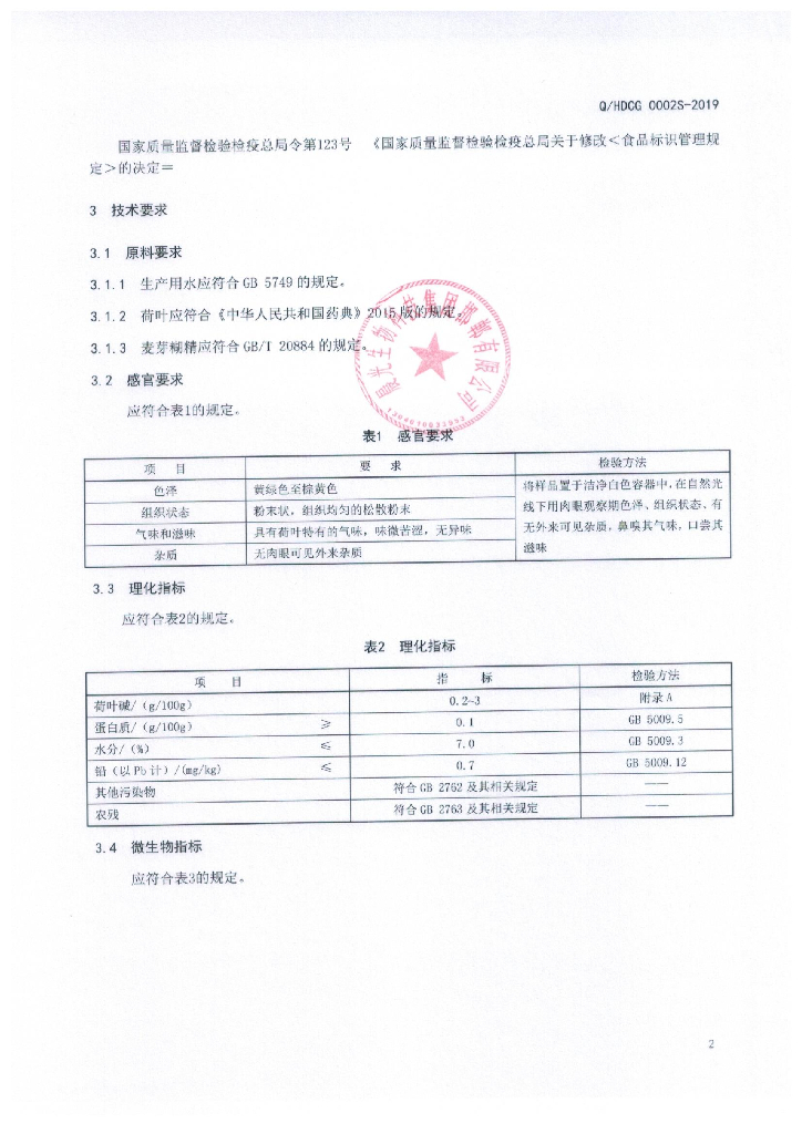 Q/HDCG 0002S-2019 标准预览