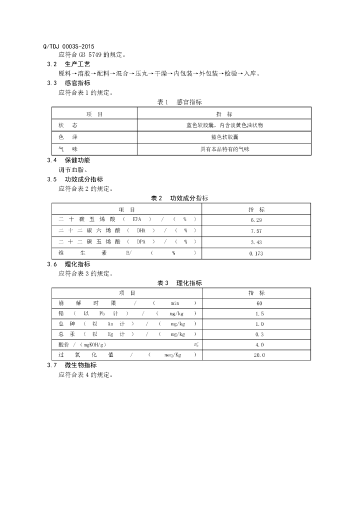 Q/TDJ 0003S-2015 标准预览