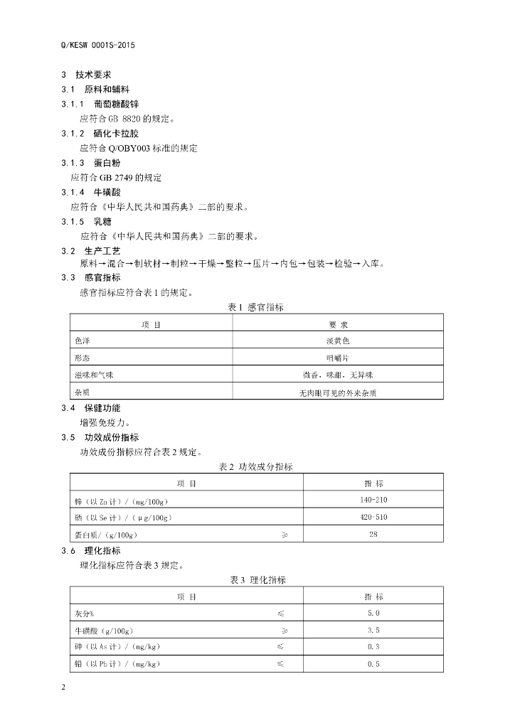 Q/KESW 0001S-2015 标准预览