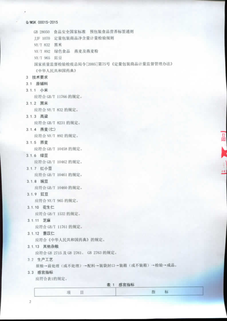 Q/MSK 0001S-2015 标准预览