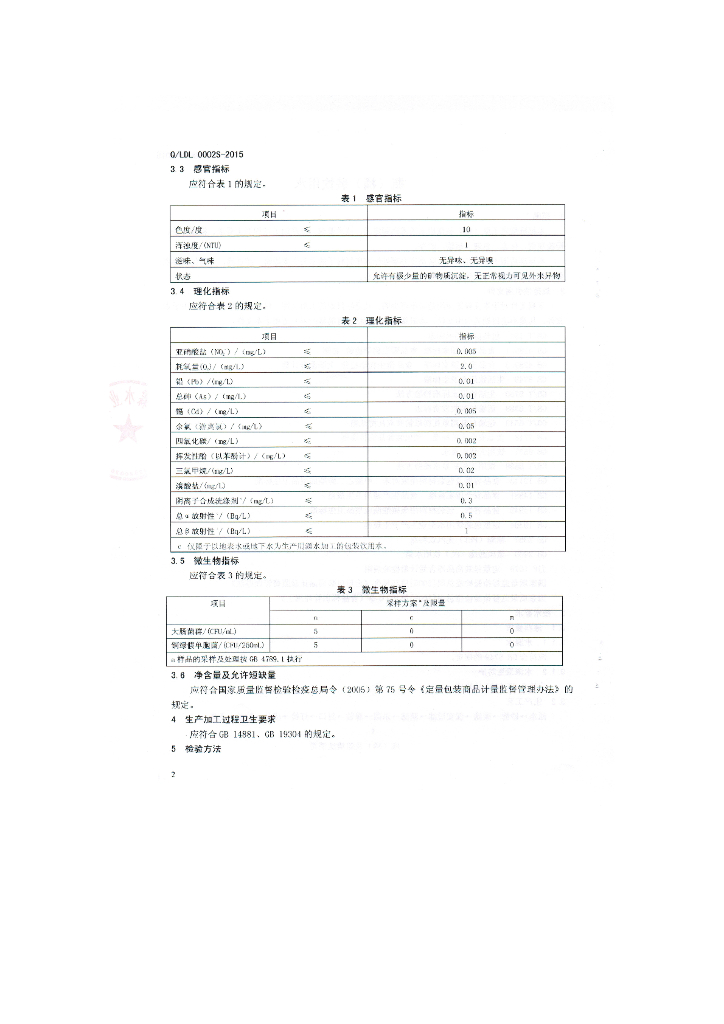 Q/LDL 0002S-2015 标准预览