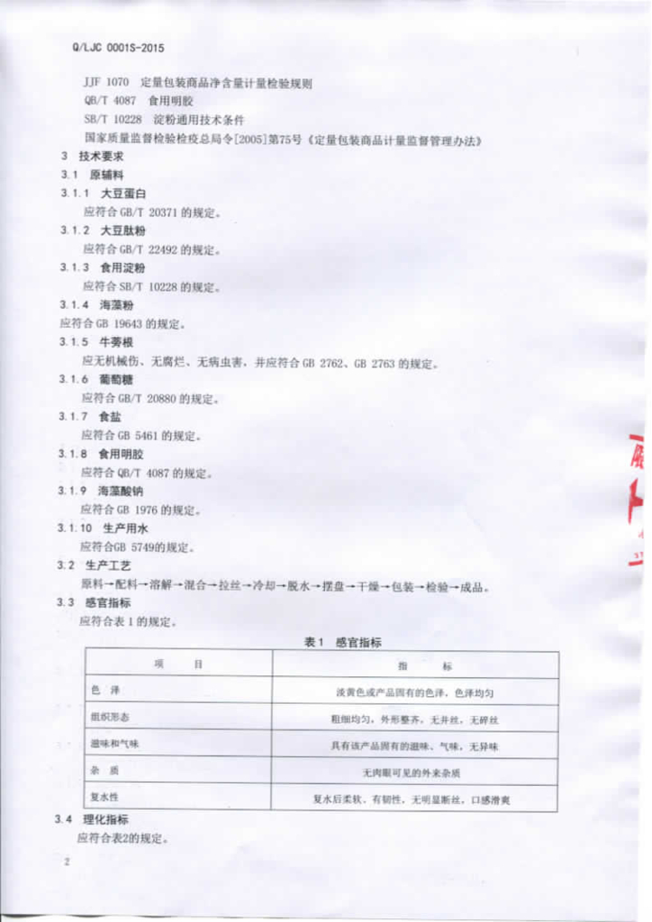 Q/LJC 0001S-2015 标准预览