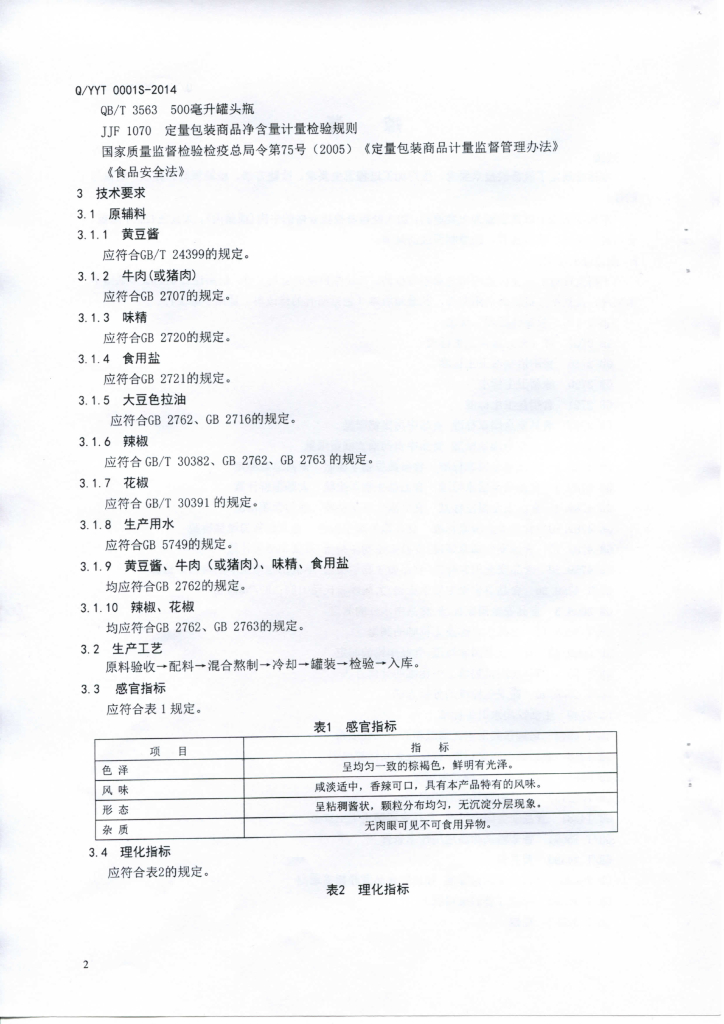 Q/YYT 0001S-2014 标准预览