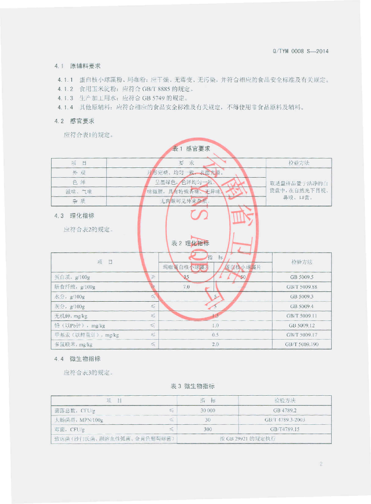 Q/TYM 0008S-2014 标准预览