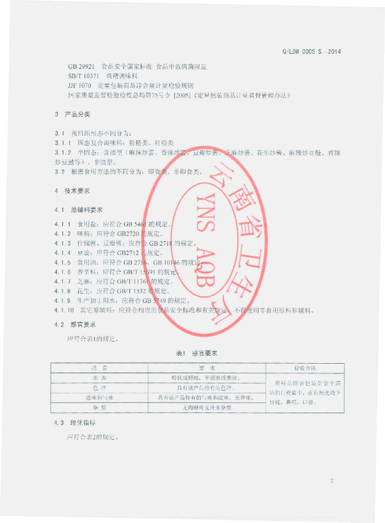 Q/LDW 0005S-2014 标准预览