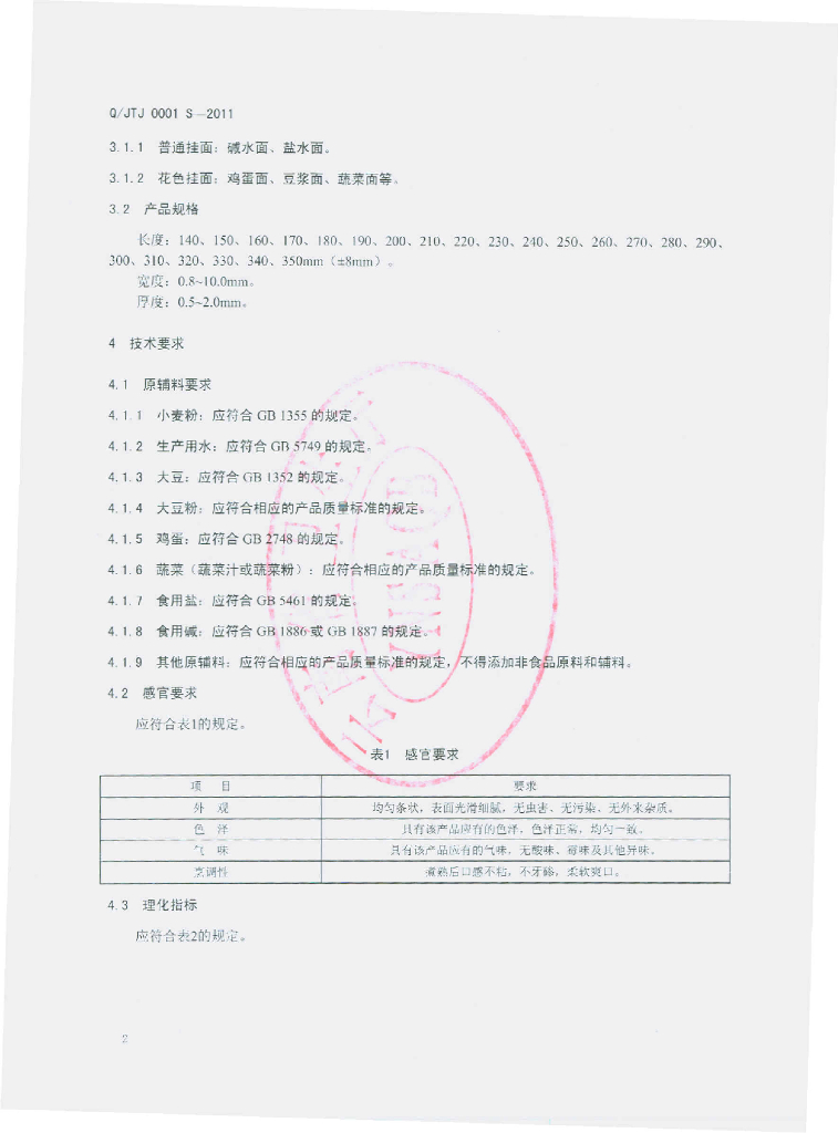 Q/JTJ 0001S-2011 标准预览
