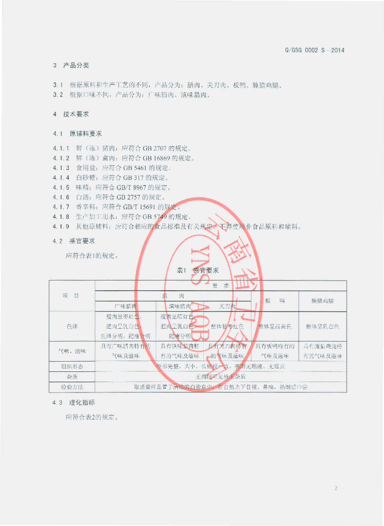 Q/GSG 0002S-2014 标准预览