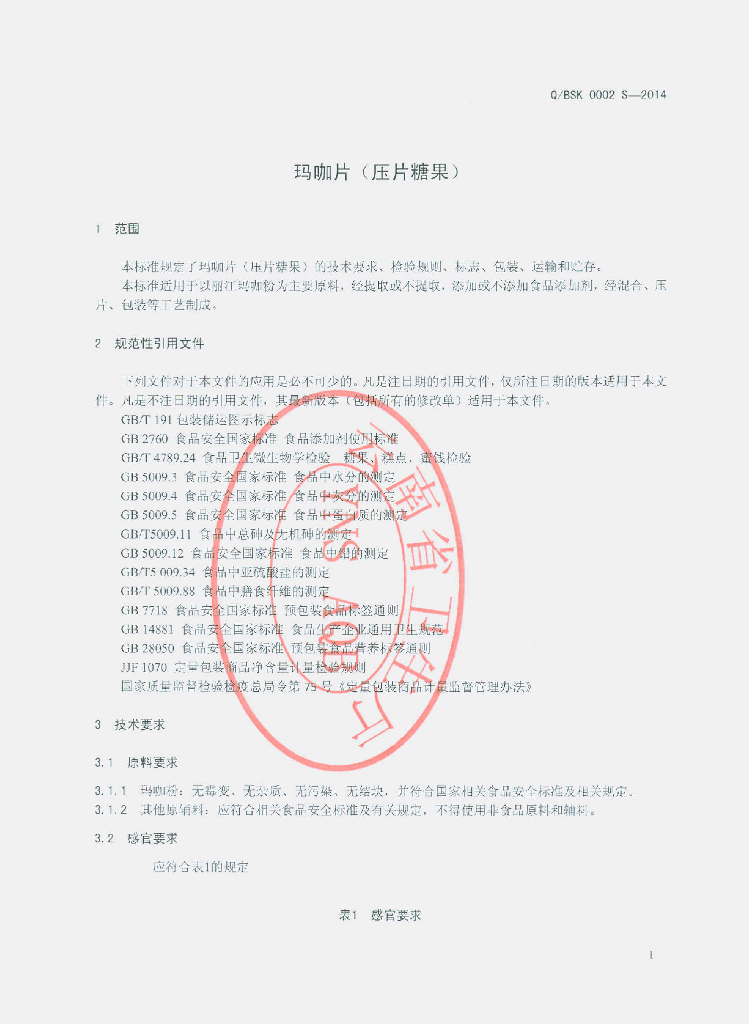 Q/BSK 0002S-2014 标准预览