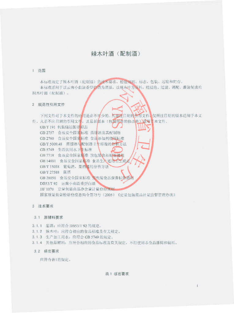 Q/YFK 0006S-2015 标准预览