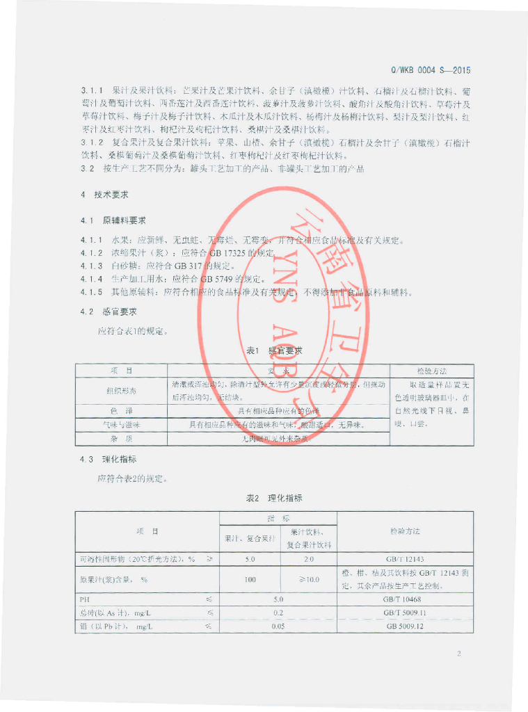 Q/WKB 0004S-2015 标准预览