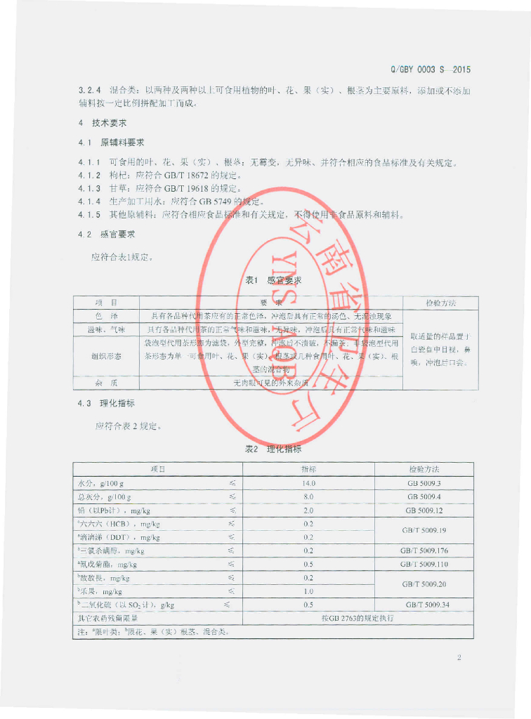 Q/GBY 0003S-2015 标准预览