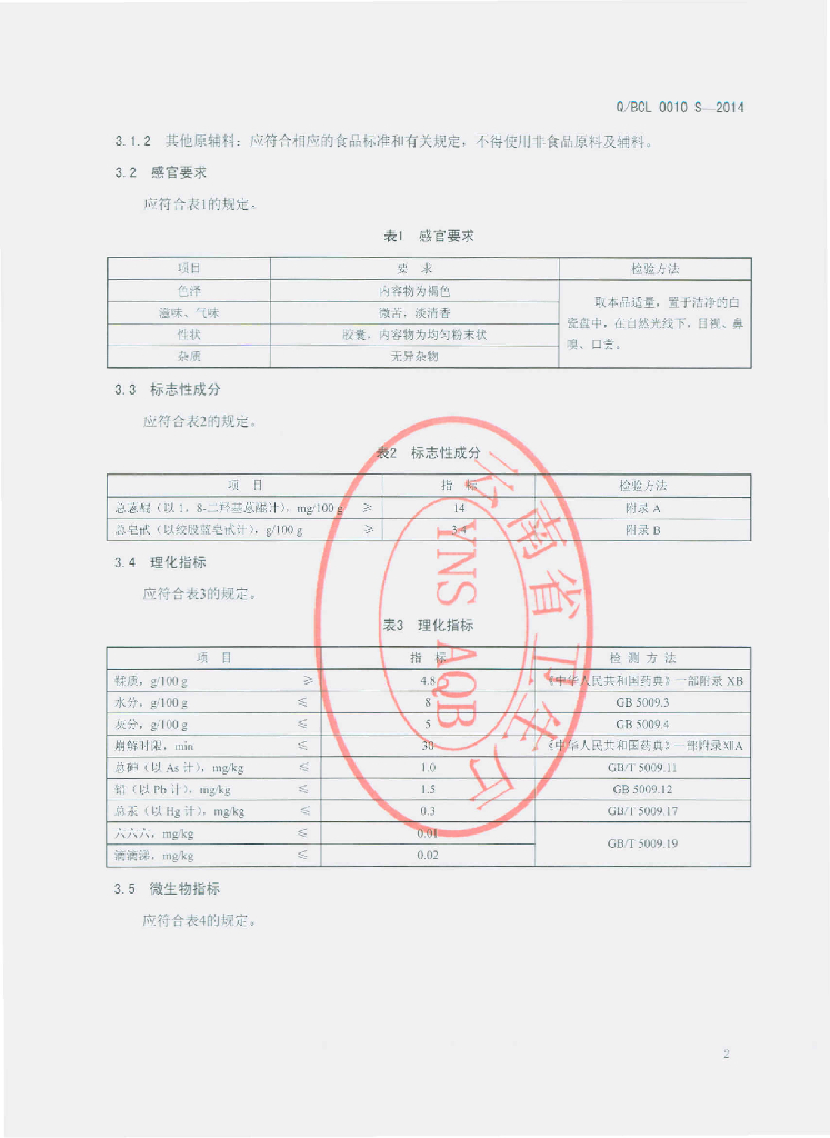 Q/BCL 0010S-2014 标准预览