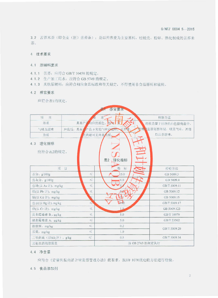 Q/NZE 0004S-2015 标准预览