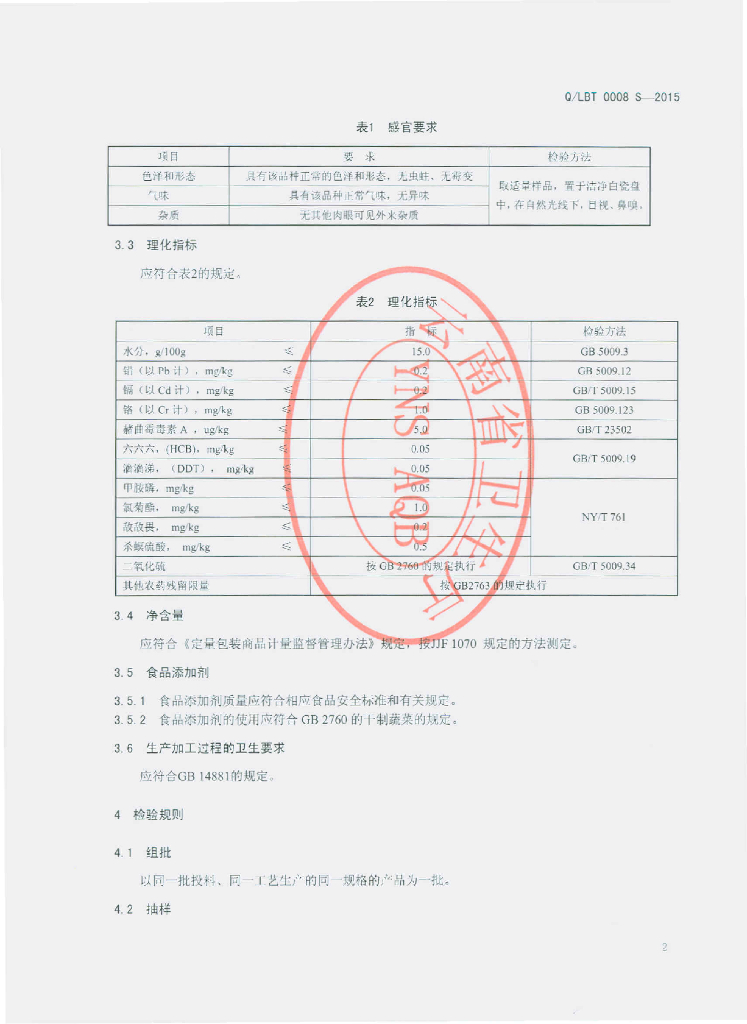Q/LBT 0008S-2015 标准预览