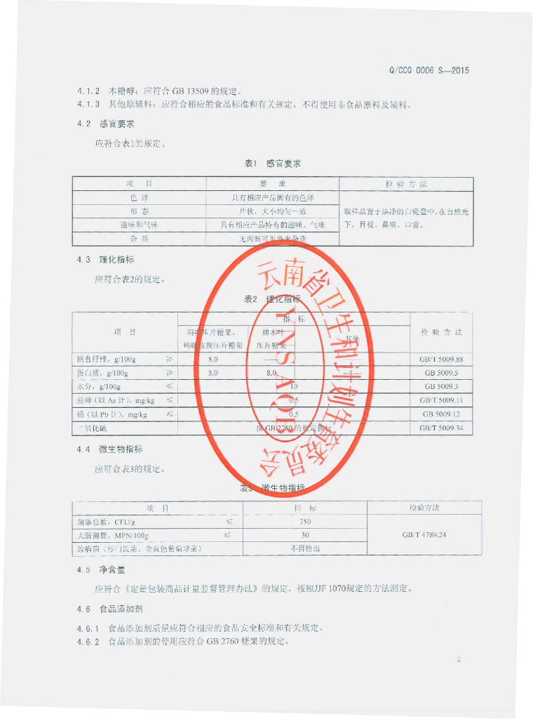 Q/CCQ 0006S-2015 标准预览