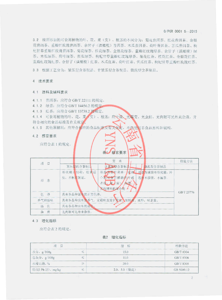 Q/PGR 0001S-2015 标准预览