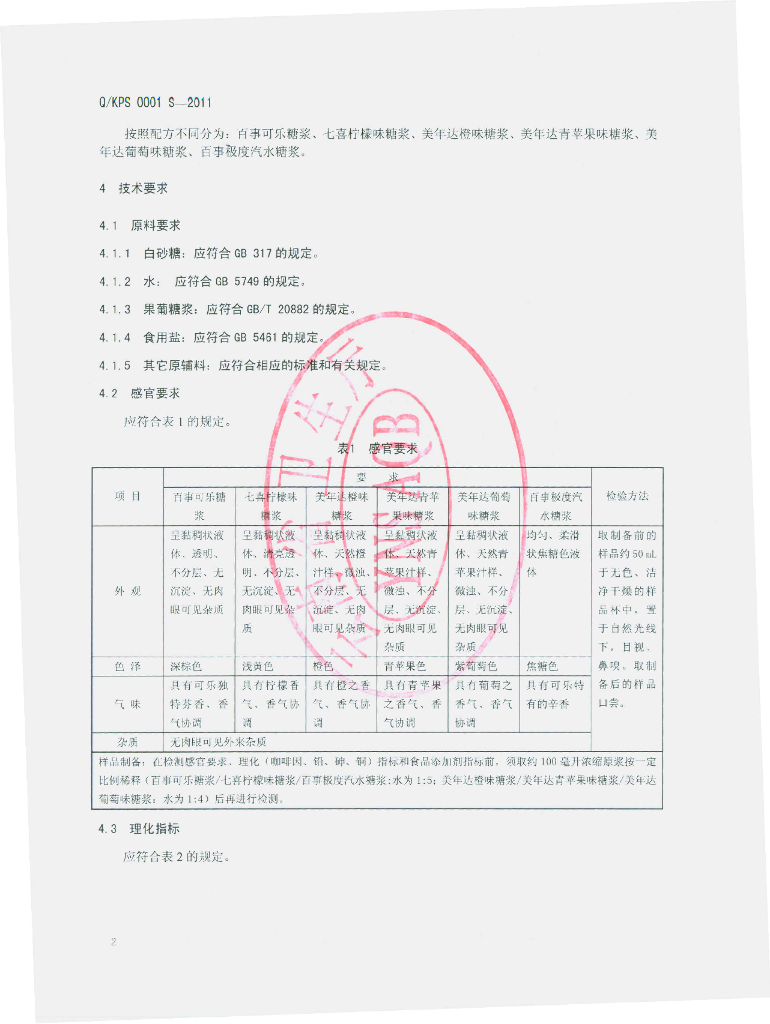 Q/KPS 0001S-2011 标准预览