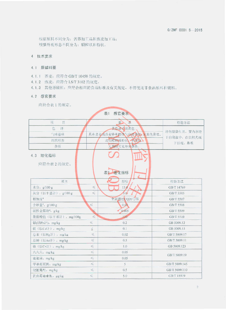 Q/ZMF 0001S-2015 标准预览