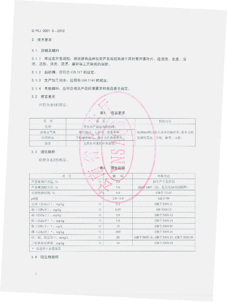 Q/YKJ 0001S-2012 标准预览