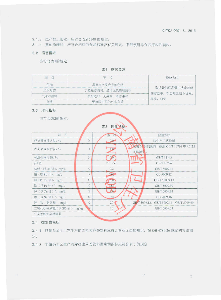 Q/YKJ 0001S-2015 标准预览