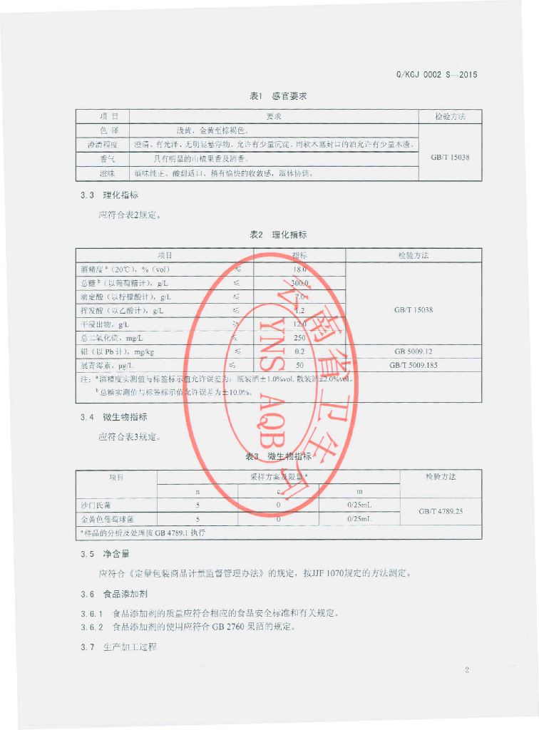 Q/KGJ 0002S-2015 标准预览