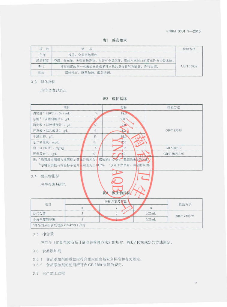 Q/KGJ 0001S-2015 标准预览