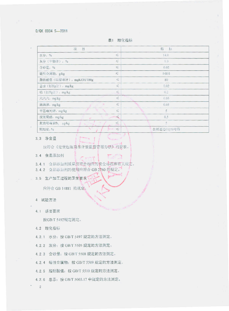 Q/XQK 0004S-2011 标准预览