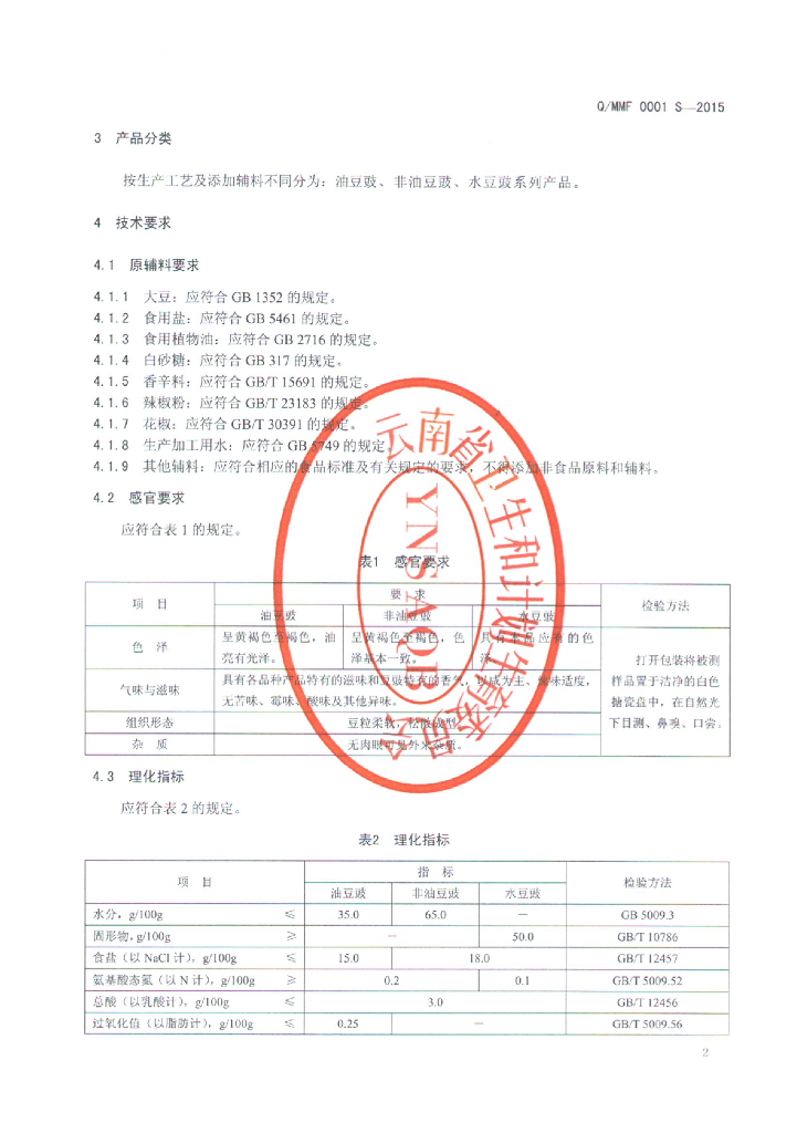 Q/MMF 0001S-2015 标准预览