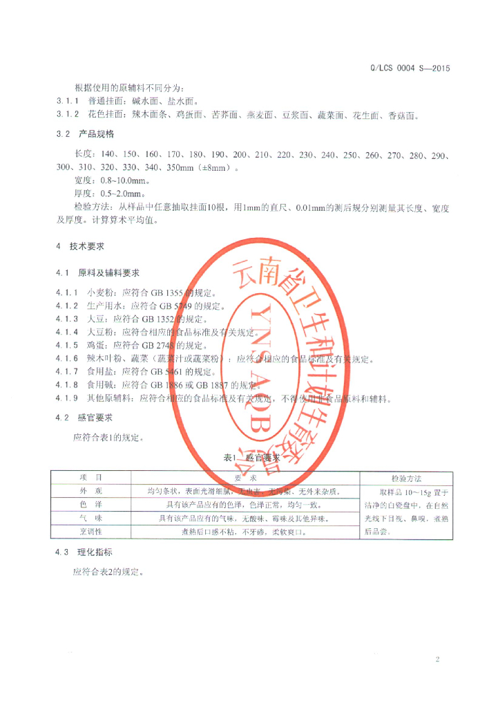 Q/LCS 0004S-2015 标准预览