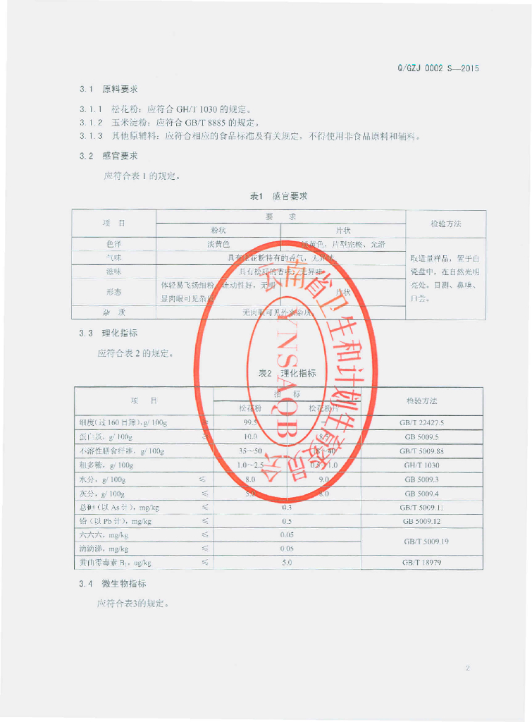 Q/GZJ 0002S-2015 标准预览