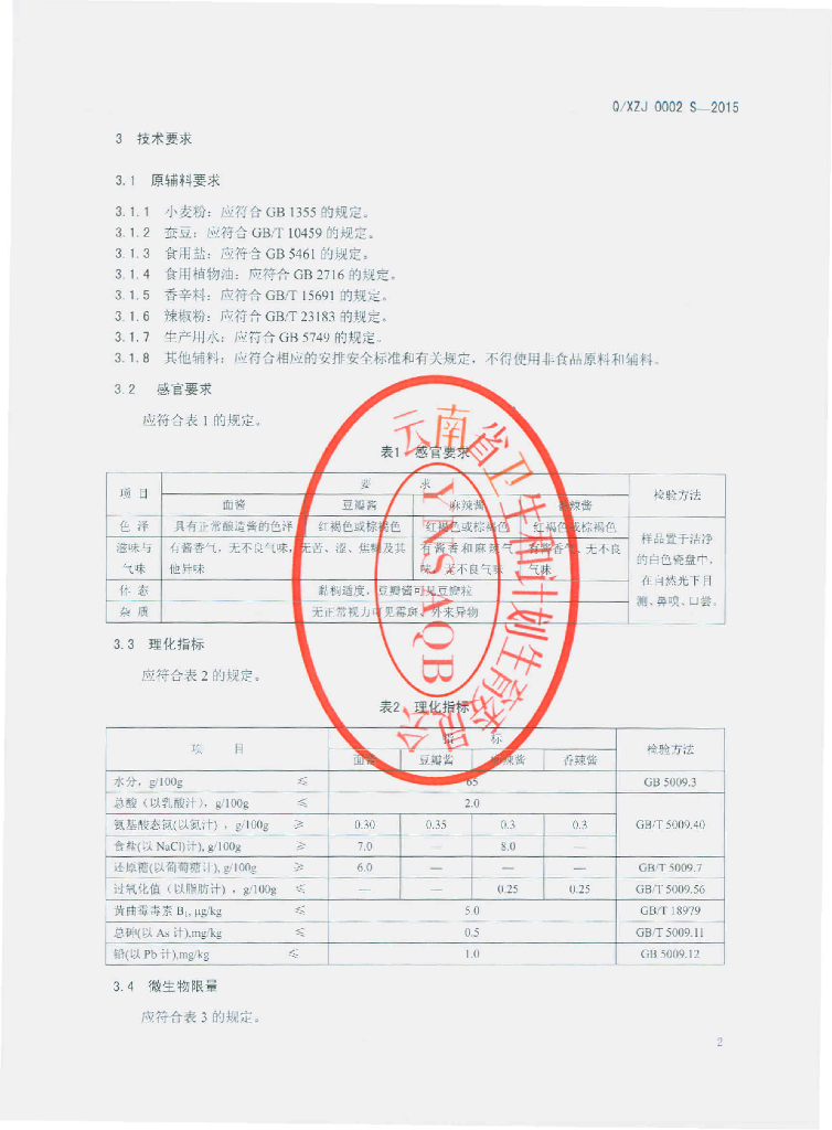 Q/XZJ 0002S-2015 标准预览