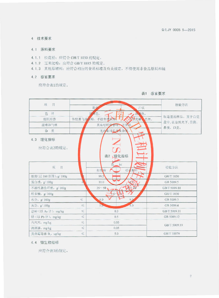 Q/LJY 0005S-2015 标准预览