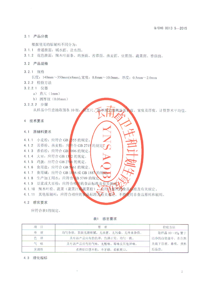 Q/CHG 0013S-2015 标准预览