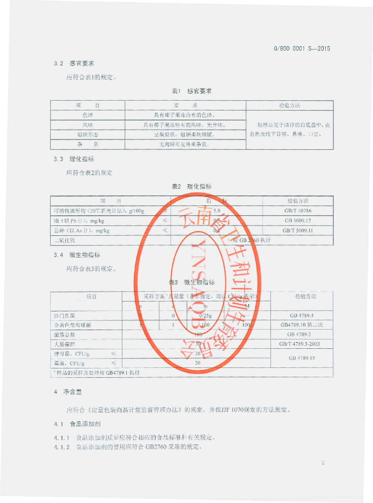 Q/BDD 0001-2015 标准预览