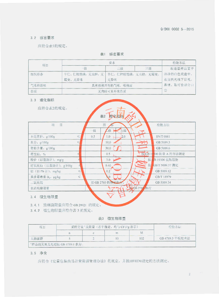 Q/BKH 0002S-2015 标准预览
