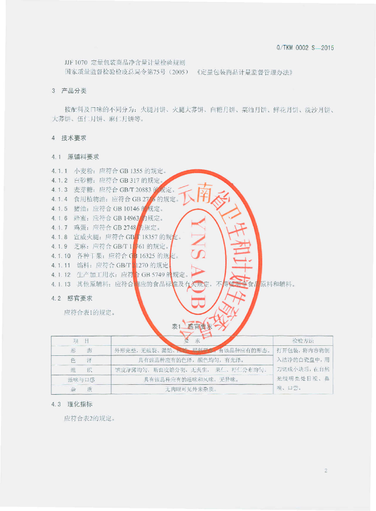 Q/TKM 0002S-2015 标准预览