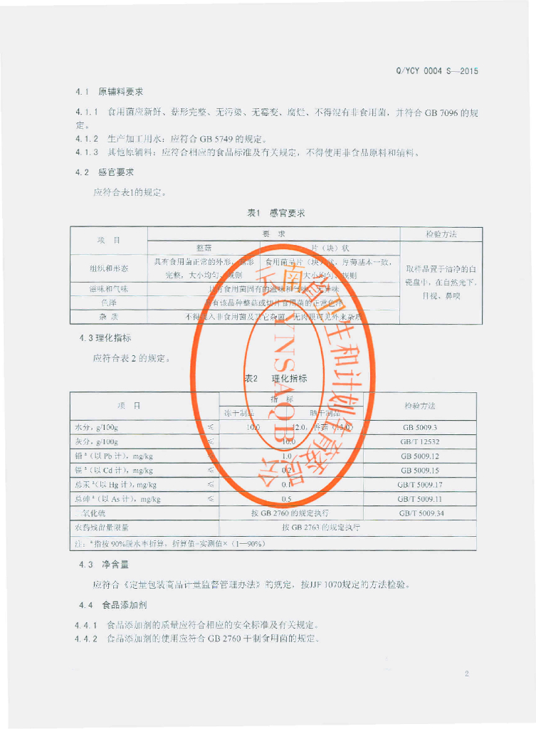 Q/YCY 0004S-2015 标准预览