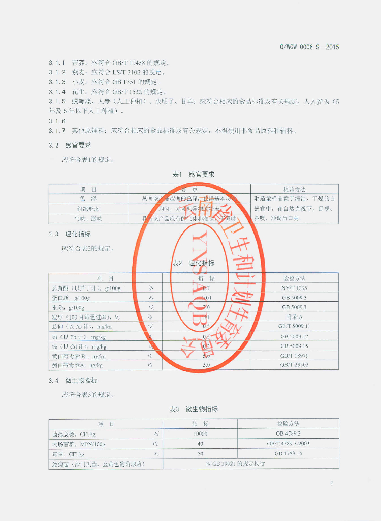 Q/WGW 0006S-2015 标准预览